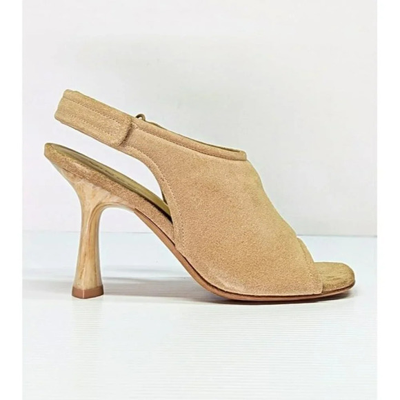 Vince Women's Quest Slingback High Heel Sandals in Dune Suede Size 6 (MSRP $350) - Picture 3 of 10
